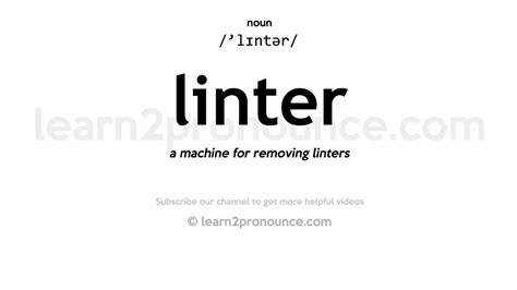 linters meaning.